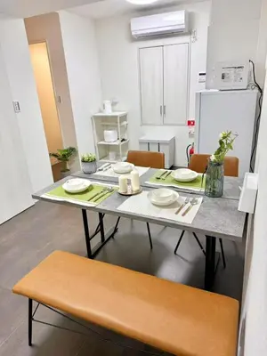 a kitchen with a table and chairs in a room at Taito-ku - House - Vacation STAY 20130 in Tokyo