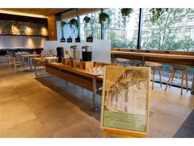 a restaurant with a table with a sign in front of it at Far East Village Hotel Tokyo Ariake - Vacation STAY 31673v in Tokyo