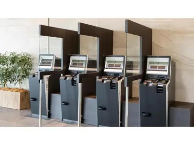 a row of automated teller machines in a room at Far East Village Hotel Tokyo Ariake - Vacation STAY 31631v in Tokyo