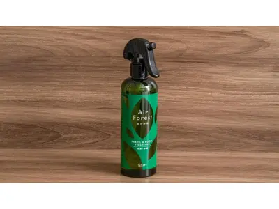 a bottle of air forest moisturizers on a wooden table at Far East Village Hotel Tokyo Ariake - Vacation STAY 31643v in Tokyo