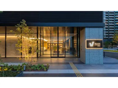 an entrance to a building with a sign on it at Far East Village Hotel Tokyo Ariake - Vacation STAY 31643v in Tokyo