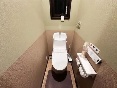 a small bathroom with a toilet and a sink at Private rental house Yado Torigoe in Tokyo