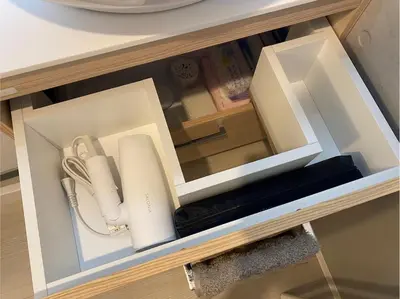 an open drawer with at Heureux Shiinamachi 201 in Tokyo