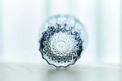 a silver ash tray with a mandala pattern on it at monthly AQUA RESIDENCE Sangenjaya in Tokyo