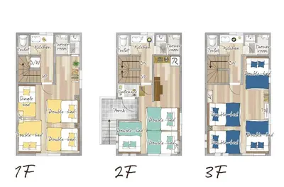 a rendering of the floor plans of a condo at Rtt\u5357\u5143\u753a12 in Tokyo