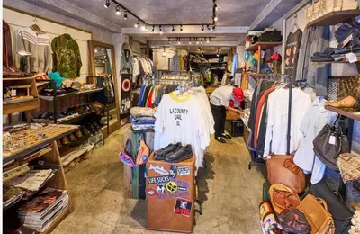 a shop with a man working in a store at Jtr\u5927\u548c\u753a1\u4e01\u76ee\u6238\u5efa in Tokyo