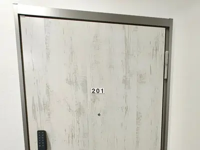 a door with the number written on it at Nippori mansion#Arakawa-ku in Tokyo