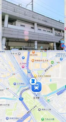 a map of a city with roads and buildings at Tokyo Kita-ku B&B, 201, four stations with convenient transportation, 3 km from Chinatown Ikebukuro in Tokyo