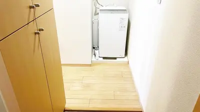 a hallway with a refrigerator in a room at Ars Building 401 - Vacation STAY 45980v in Tokyo