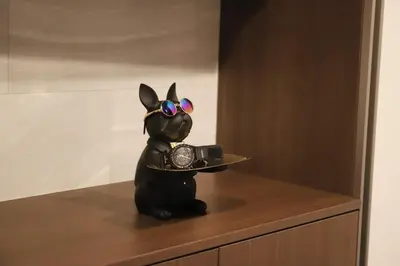 a figurine of a bunny holding a plate of food at New Shibuya Area House 6 pax with Skyline View in Tokyo