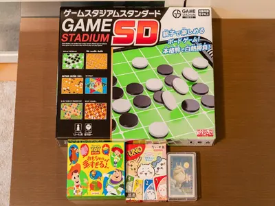 a game of gamespinning is sitting on a table at Ikebukuro-Otsuka-10min ShinOtsuka Sta-For families and groups-Switch-net-Mobile Wi-Fi in Tokyo