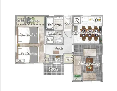 a floor plan of a house with at \u6771\u5dba\u753a47 in Tokyo