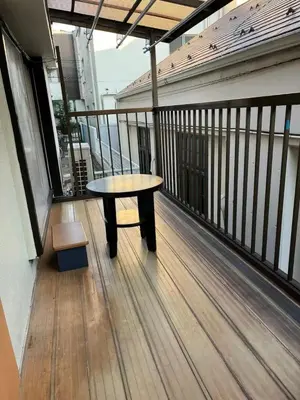a table on the balcony of a building at Tokyo cozy house-Direct to ginza shibuya shinjuku in Tokyo