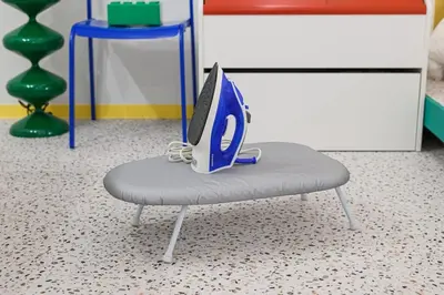 a chair with a computer on top of it at Pop playful accommodation for family, 4 people, 4 min in Tokyo