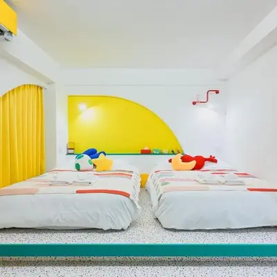 Pop playful accommodation for family