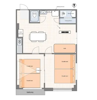 a floor plan of a house at V Close to Shinjuku Kabukicho Korean Town FrWIFI N in Tokyo