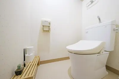 a bathroom with a white toilet in a room at Asakusa 2BR Apt Kitchen 8P \u6d45\u83492LDK \u30ad\u30c3\u30c1\u30f3\u4ed8 \u6700\u59278\u540d in Tokyo