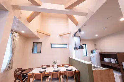 a dining room with a table and chairs at Hotel ITSUKI in Tokyo