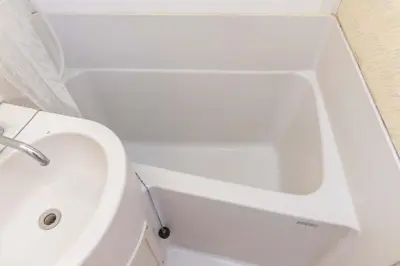 a bathroom with a sink and a toilet at House Hotel Shinnakano 202 in Tokyo