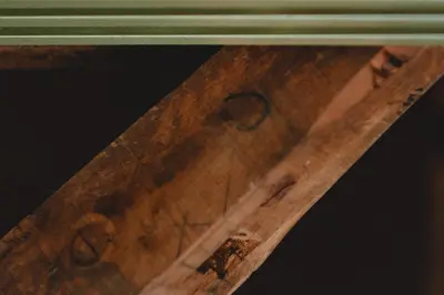a close up of a piece of wood with mold at MU HEN KO Tokyo in Tokyo