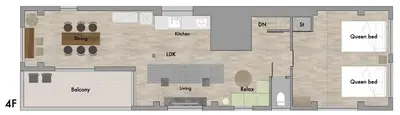 a floor plan of a house at Hazama in Tokyo