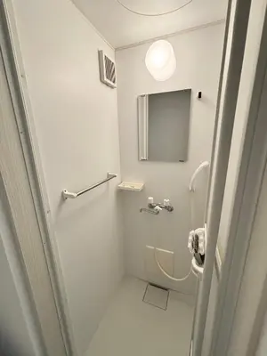 a bathroom with a shower and a mirror at #45#46 2-factor authentication Shinjuku in Tokyo