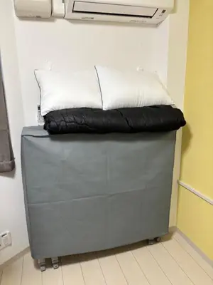 a mattress with a pillow on top of it at #45#46 2-factor authentication Shinjuku in Tokyo
