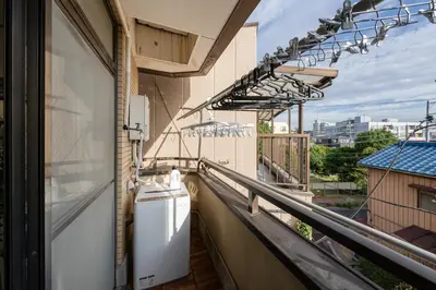 a balcony with a view of a city at SKY Building 301 - Skytree View Studio - Easy Airport Access in Tokyo