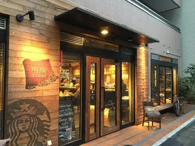 a restaurant with a sign on the side of a building at SORA Shibuya in Tokyo