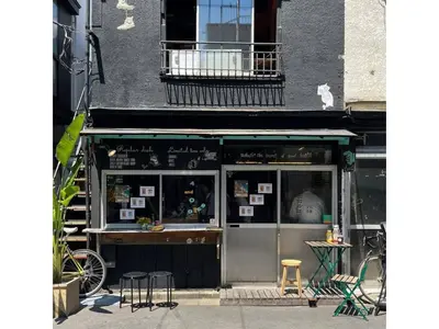 a store front of a building with tables and chairs at LIFE TOWN OSHIAGE - Vacation STAY 20458 in Tokyo