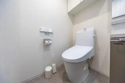 a bathroom with a white toilet in a room at Daffitto\u62bc\u4e0aI in Tokyo