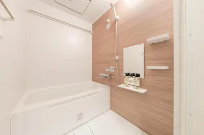 a bathroom with a sink and a mirror at Terrace Tokyo Otsuka in Tokyo