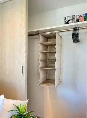 a room with a closet with shelves at GLANNIR Higashi kitazawa 402 in Tokyo