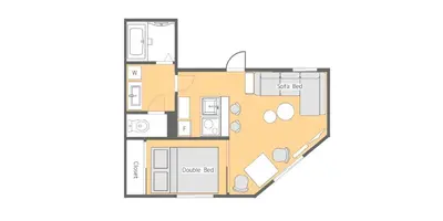 a vector drawing of a house plan at GLANNIR Higashi kitazawa 402 in Tokyo