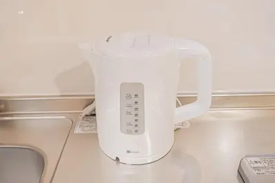 a white blender sitting on top of a counter at Komorebi Asakusa 202 Cozy 6P Stay The 77 House Tokyo in Tokyo