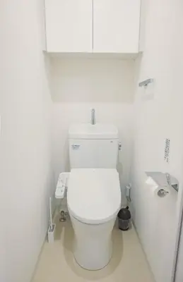 a bathroom with a white toilet in a room at Yui Rin Asakusa 902 in Tokyo