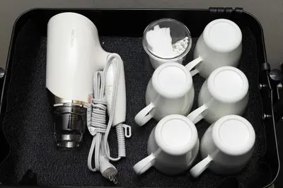a table with a blender and other kitchen utensils at StylishApartment 4Bds5p SkyTree5m Asakusa9m in Tokyo