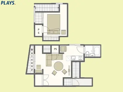 a floor plan of a house at \u30a2\u30f3\u30c9\u30b9\u30c6\u30a4\u6c38\u798f3\u4e01\u76ee201 in Tokyo