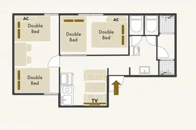 a floor plan of a house at Hermitage Hotel Nishishin in Tokyo