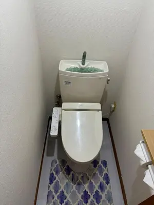 a bathroom with a toilet with a sink on top of it at 6 minutes to Shinjuku, 10 minutes to Shibuya, accommodating 6 people in Tokyo