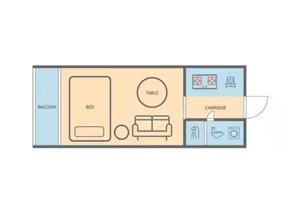 a floor plan of a small house at Minami Ikebukuro APT Dear Cosmo Ikebukuro subway 6mins in Tokyo