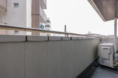 a view of a building from a balcony at \u30d1\u30ec\u30b0\u30ec\u30a4\u30b9 in Tokyo