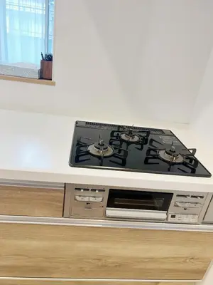 a stove top oven sitting in a kitchen at \u6771\u4eac\u82b3\u83ef\u9a7f\u9986 in Tokyo