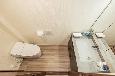 a bathroom with a toilet and a sink at KTV Party House 3min to Itabashi Station Traditional Street Stay in Tokyo