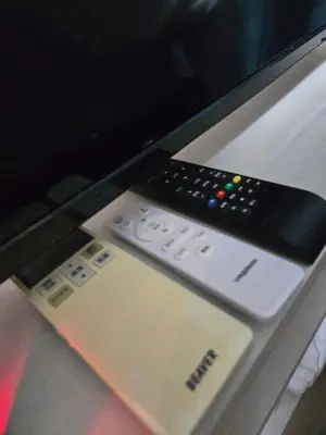 a remote control sitting on top of a computer monitor at BandK Numabukuro 202 in Tokyo