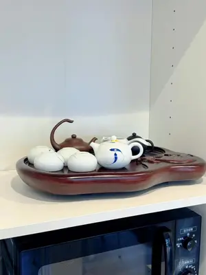 a group of tea cups sitting on top of a microwave at Minamikoiwa, Edogawa City -3F-EG0477 in Tokyo