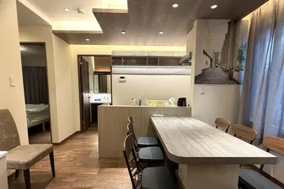 a kitchen and dining room with a table and chairs at AHAI \u30db\u30c6\u30eb2 - Tokyo Private VILLA in Tokyo