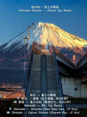 a staircase leading up to a snow covered mountain at \u685c\u306e\u5ddd74 \u521d\u53f0\u99c55\u5206 2\u4eba\u4e285 minute from Hatsudai 2 people in Tokyo