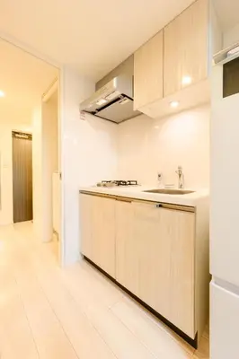 a kitchen with a sink and a counter top at アルファサイト御茶ノ水 - Historic Ochanomizu Stay - Near Akihabara & Imperial Palace - JR & Subway Access in Tokyo