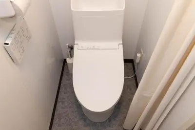 a bathroom with a toilet in a stall at Villa Ōyama in Tokyo